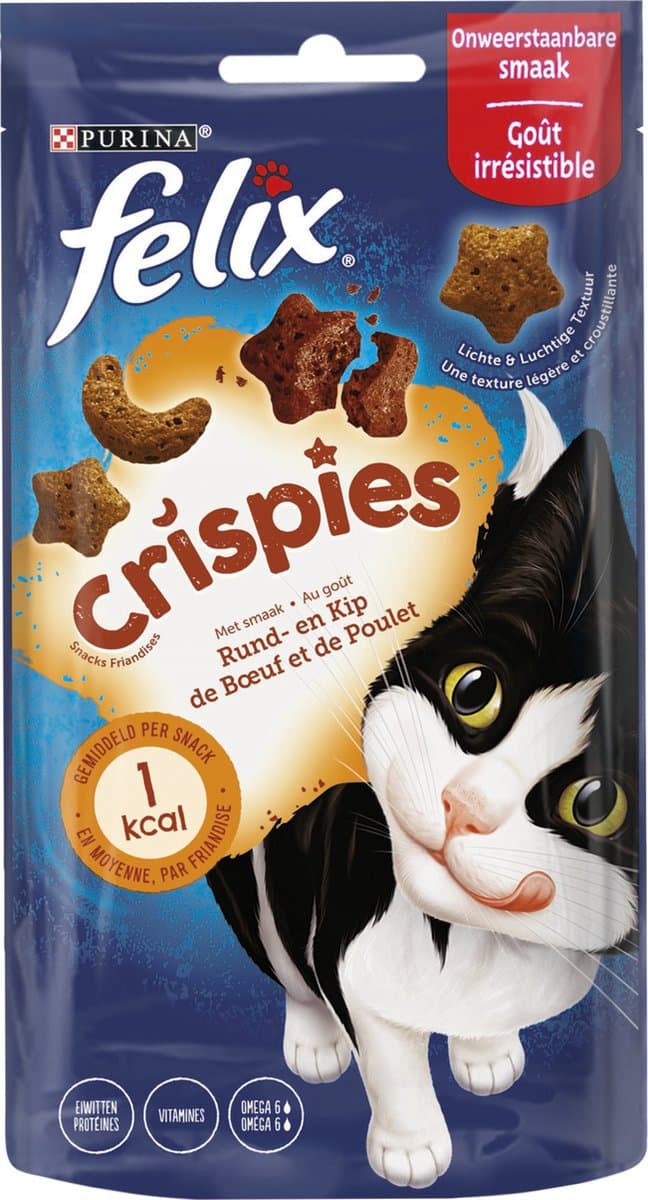 Felix Crispies kattensnacks rund&kip