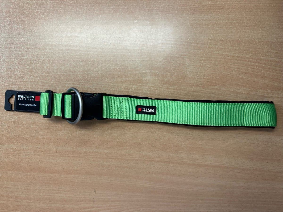 wolters pofessional comfort halsband maat L 70-80cm 45mm breed extra breed kleur groen zwart