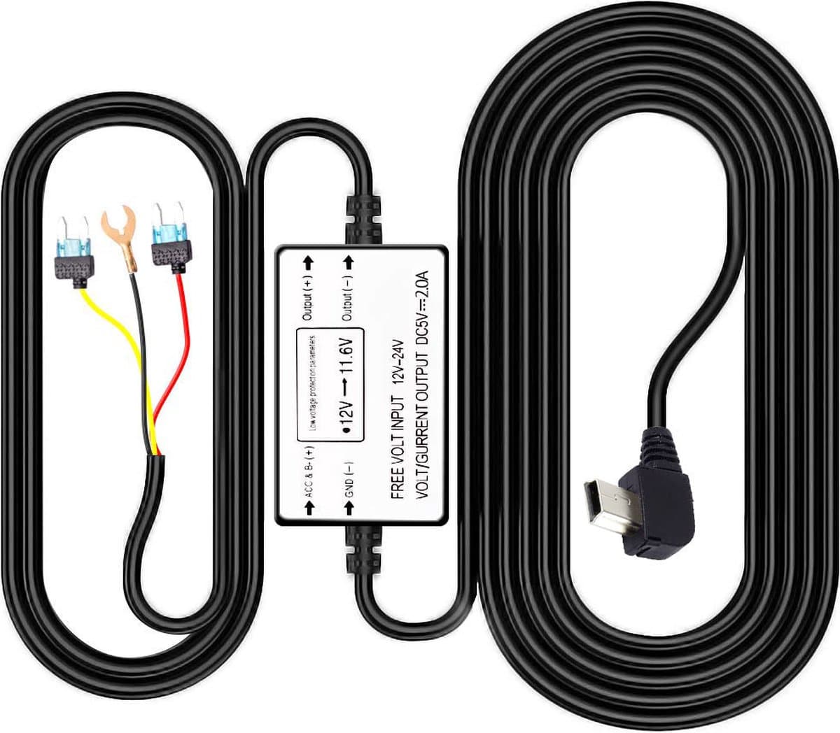 AZDome Mini USB HM03R permanente voeding 3-draads