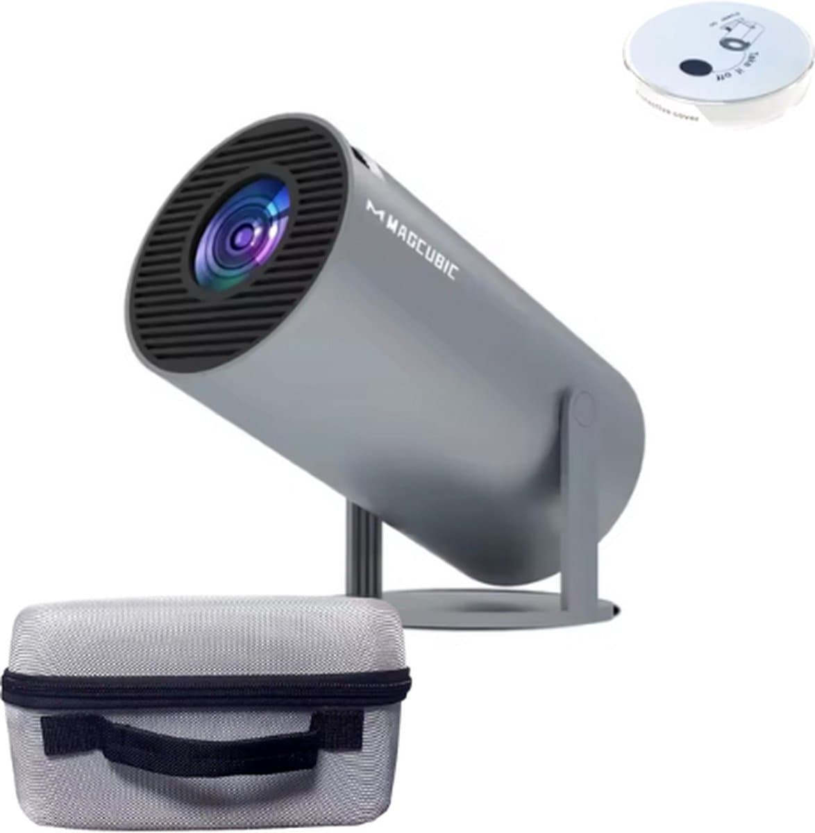 Draagbare WiFi 6 Mini Beamer voor Presentaties - 4K - Android 11 met BT 5.0 - Scherpe Beeldkwaliteit met draagtas