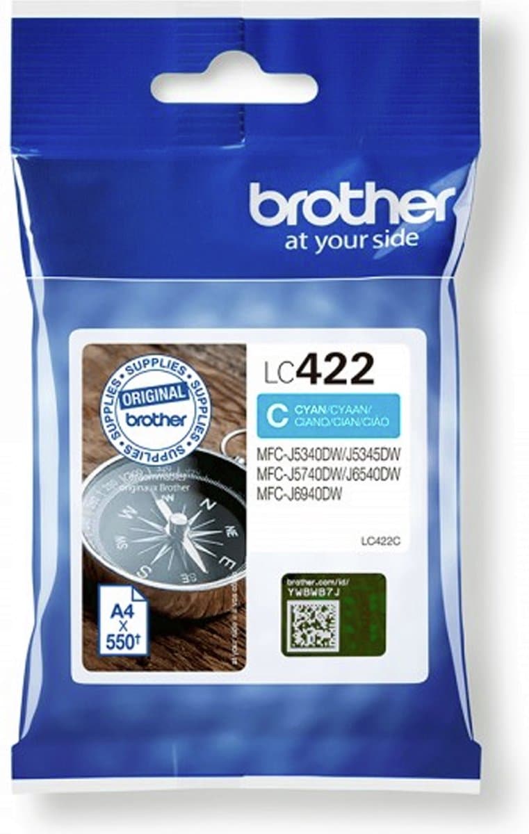 Brother LC422C inktcartridge 1 stuk origineel cyaan