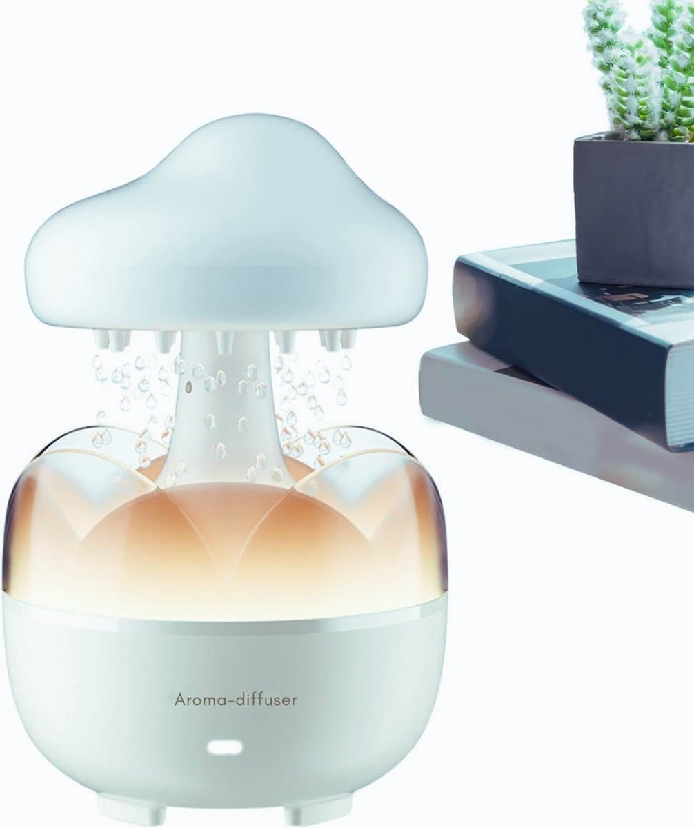 Cloud Rain Luchtbevochtiger - Creatieve Nevel Van Regendruppels - Aromatherapie Met 7 Kleuren LED-verlichting - Afstandsbediening En Rustgevende Regen Geluiden Voor Slaapkamer - Woonkamer En Relaxruimte