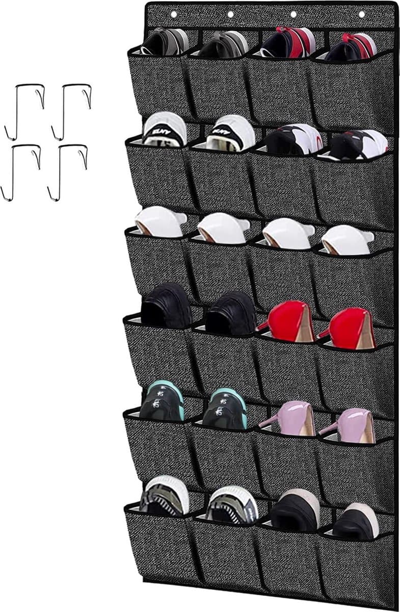 La'Moussawi ® Ruimtevriendelijke Hangende Opbergoplossing voor Schoenen en Accessoires met 24 Vakken