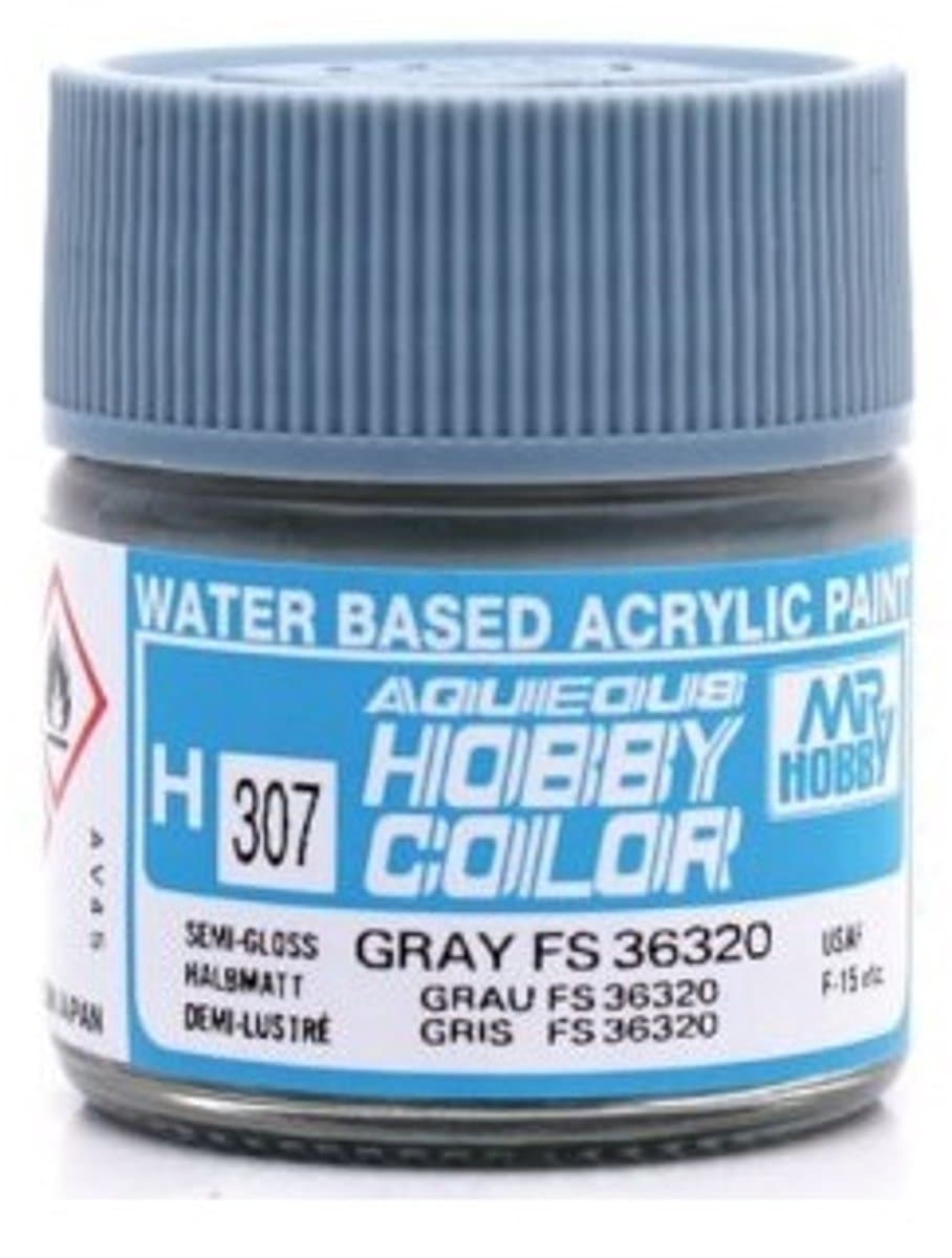 Gunze H-307 - FS36320 Grey Sg - Mr. Hobby Aqueous Modelbouwverf 10ml