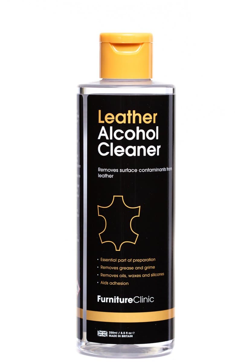 Leer Alcohol Reiniger 250ml - verwijderd Olie Was en Silicone - Furniture Clinic - Leather Alcohol Cleaner 250 ml - Alcoholreinigings oplossing voor meubels, verwijdert vuil, aanslag en vet van oppervlakken en lederwaren.