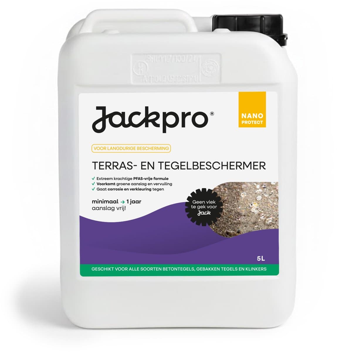 Jackpro Terras- en Tegelbeschermer NANO PROTECT 5L - Anti-regen / Gevel Impregneer - Voorkomt vervuiling