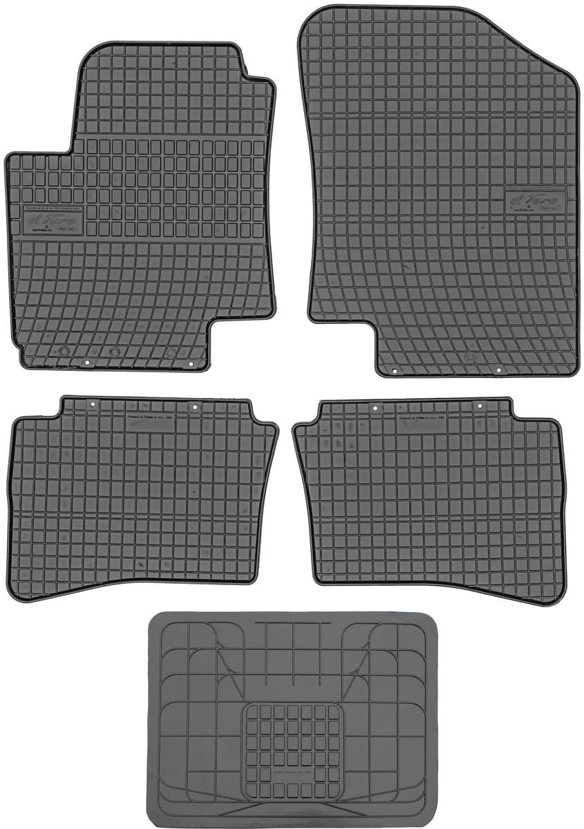 Frogum - Hyundai i20 2008-2014 - Zwarte Rubbermatten - Zonder Stoppers