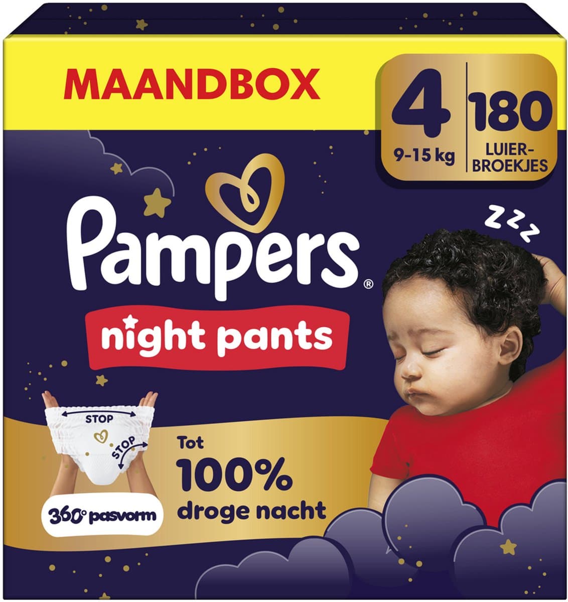 Pampers Baby-Dry Night Pants Maat 4– Maandbox 180 Pants