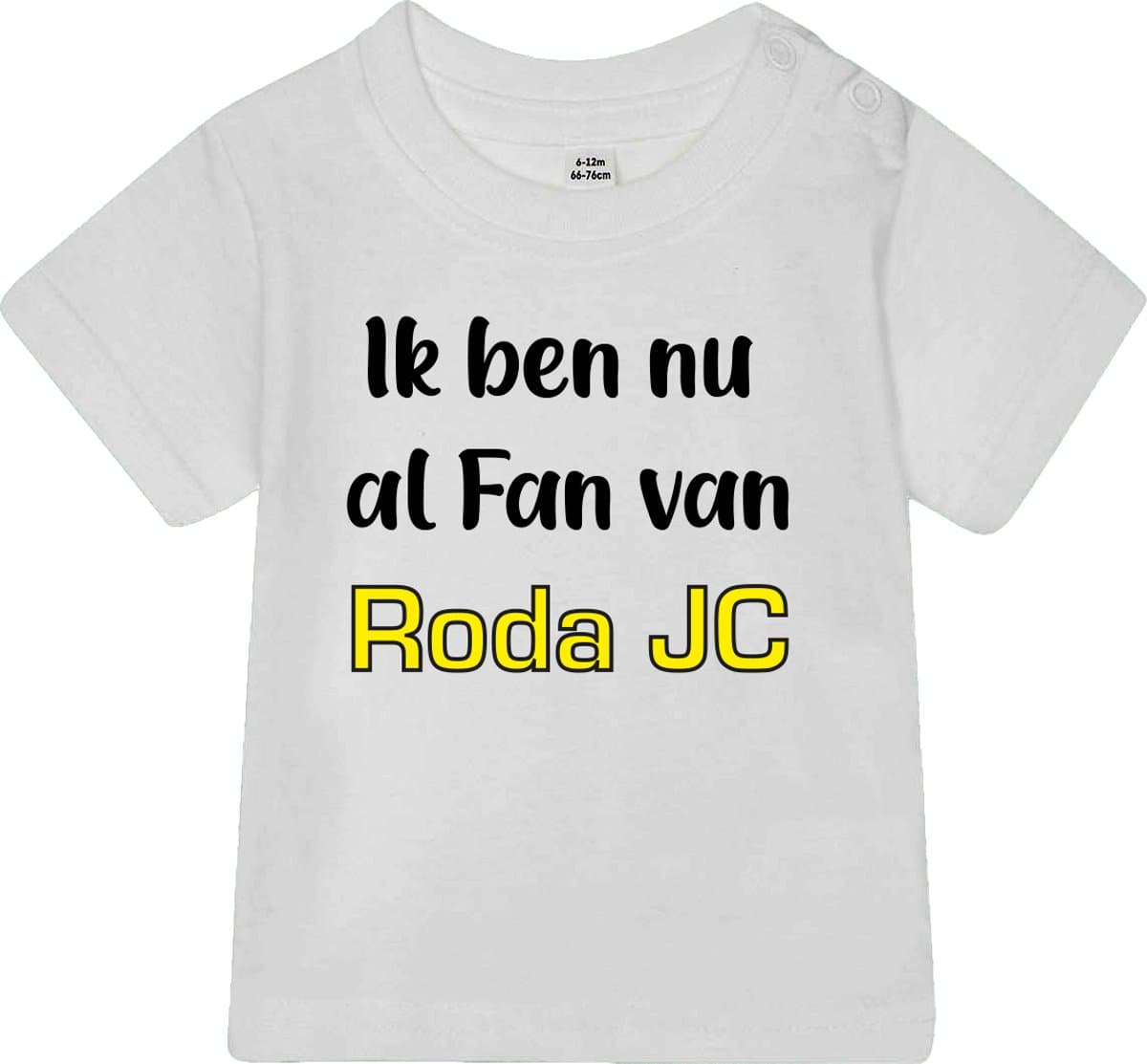 T-shirt Baby, Roda JC met opdruk: ik ben nu al fan van Roda JC.