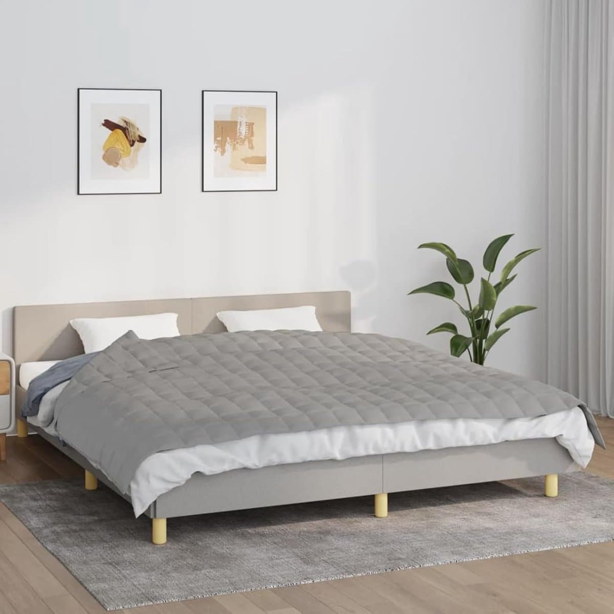 Verzwaringsdeken - Drukdeken Slaap - Rustgevend Slapen - Gelijkmatige Drukverdeling - 155 x 220 cm - Grijs