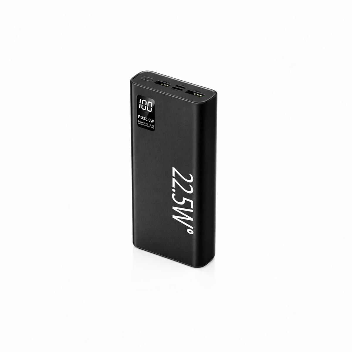 Evy24 Powerbank 20.000mAh -Snellader 22.5W -USB-C & USB-A 4 Poorten -iPhone & Android -Draadloos & Snelle Oplader -Compact & Draagbaar -Externe Batterij voor Smartphone, Tablet, Oordopjes -Zwart