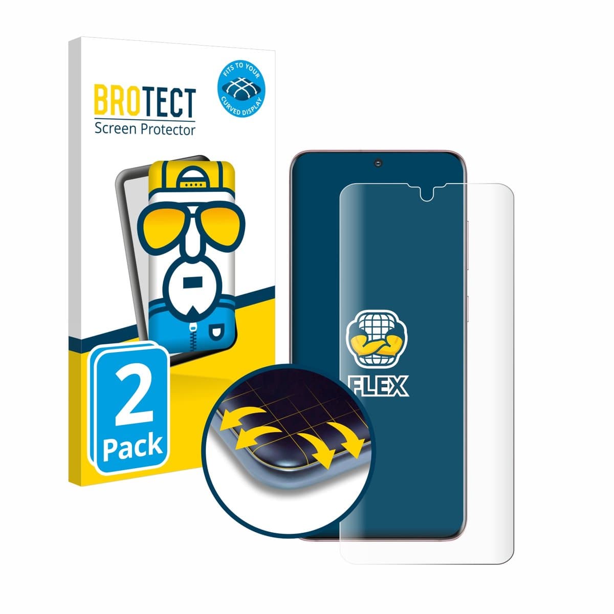 BROTECT - Screenprotector voor Galaxy S20 5G / S20 - Folie Beschermfolie transparant volledig dekking - 2 Stuks