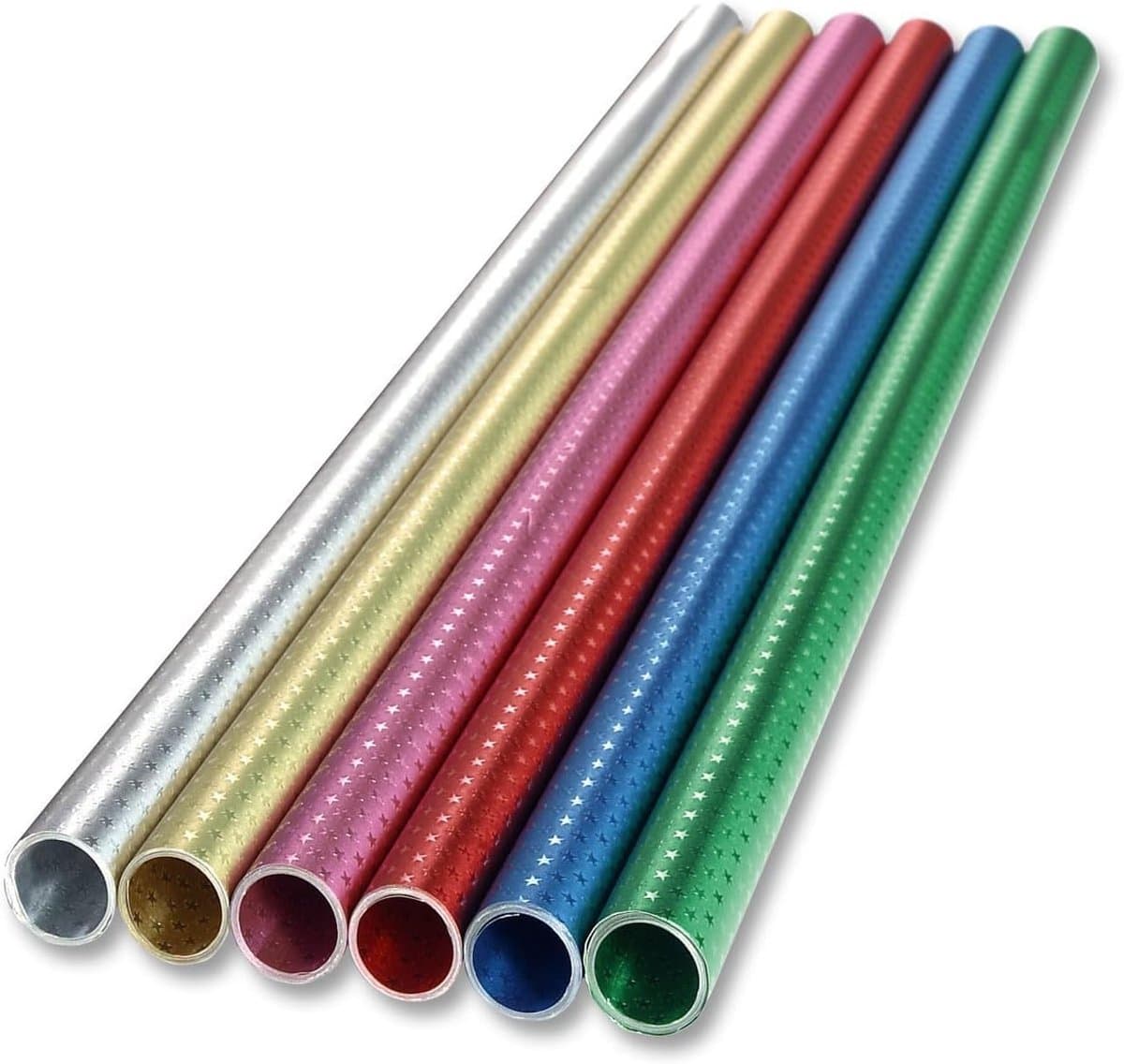 Knutselfolie Sterretjes - Papier folie decoratie - Hobby en knutselen - Glanzende metallic afwerking - 500 x 780 mm - Zilver