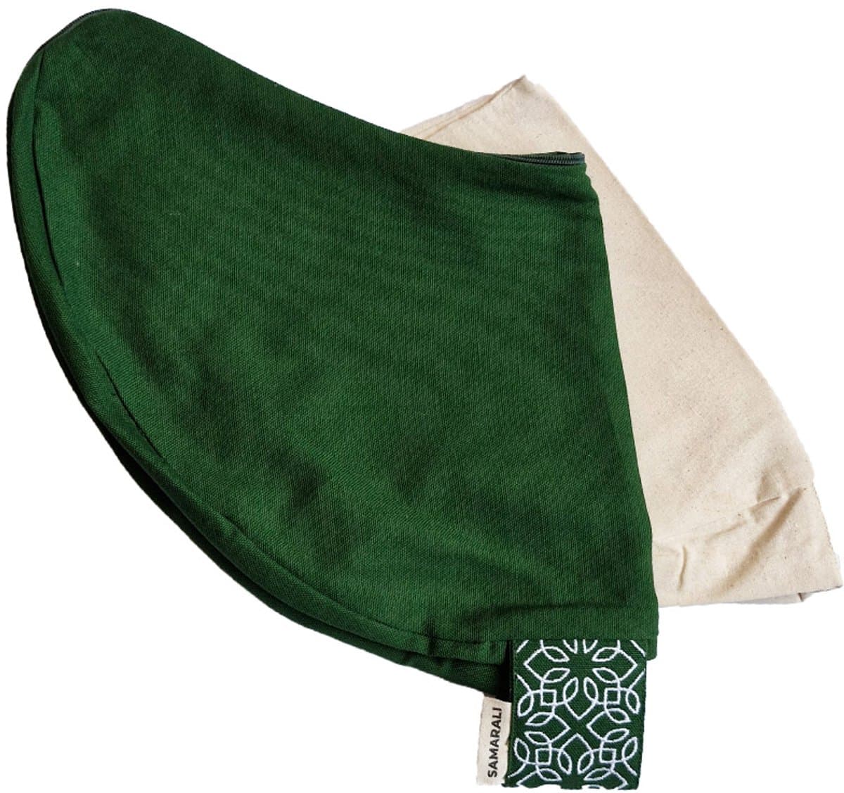 Samarali Biologisch Wigvormige Meditatiekussenhoezen - Bosgroen - Geschikt voor Zafu Meditatiekussen - Yoga Kussen - Duurzaam - 38 x 38 x 12 cm - Zen Accessoire