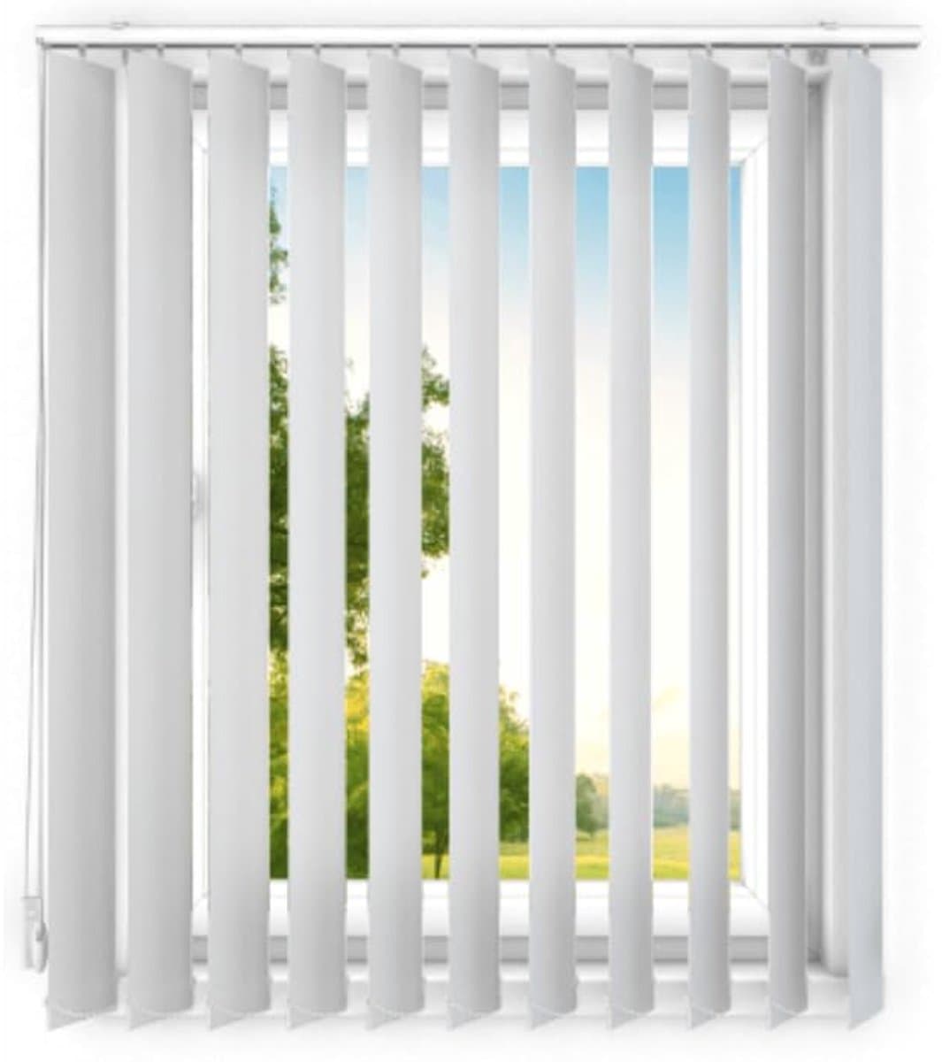 time4blinds - verticale lamellen - lamellen voor kantoorwerkplekken en voor thuis - Slaapkamer Jaloezieën - Keuken Jaloezieën - 140x270 cm - Grijs-beige
