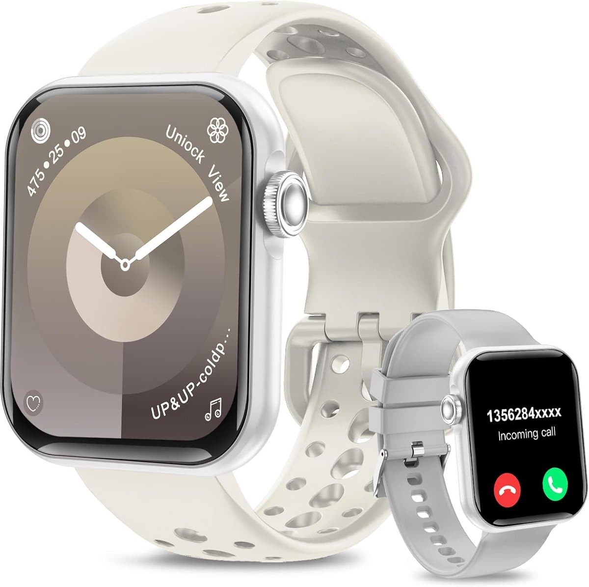 Waterdichte Smartwatch met Bluetooth Bellen, Hartslagmeter en Slaapmonitoring - Geschikt voor iOS & Android