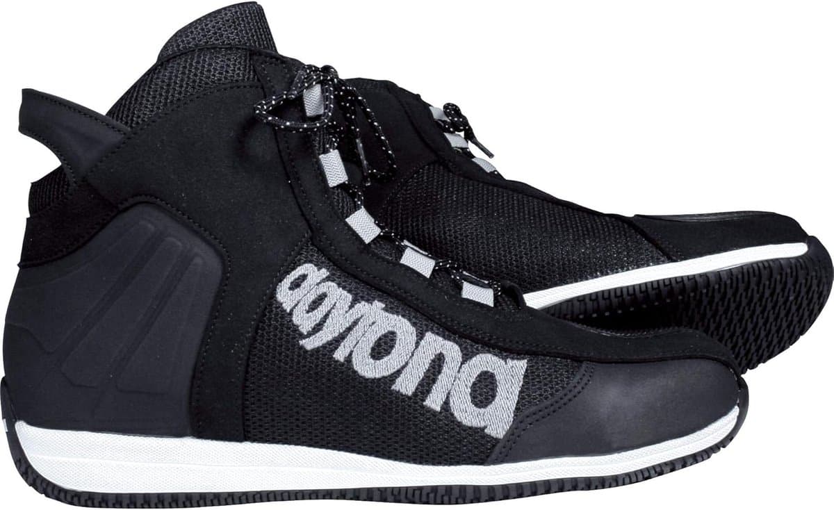 Motorschoenen - Leren Sneakers - Korte Ritten - Lichtgewicht Ontwerp - Maat 45 - Zwart Wit