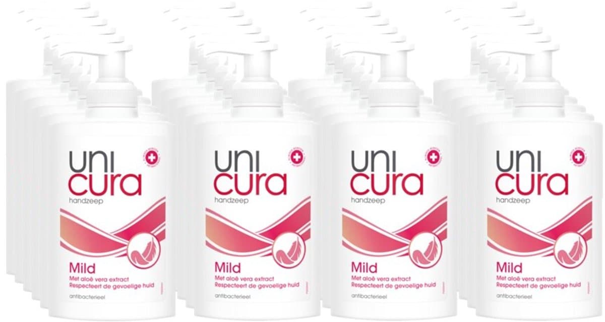 Unicura Zeeppomp Mild - Voordeelverpakking 24 x 250 ml - Met Aloe Vera - Voor de Gevoelige Huid