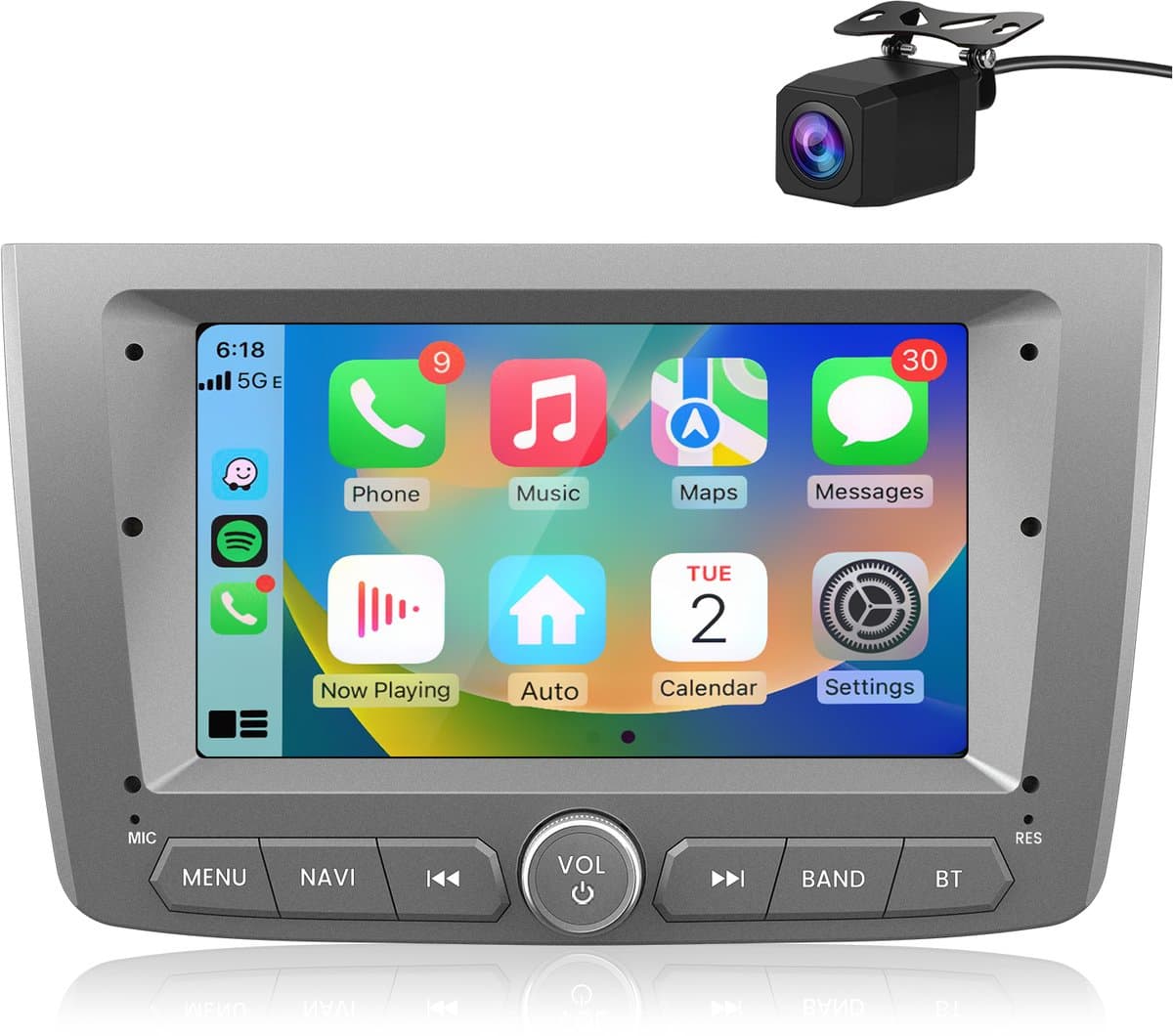 JUNSUN Autoradio - Geschikt voor Alfa Romeo Mito 2008-2019 Accessoires - Android 15 - Achteruitrijcamera - Draadloze CarPlay & Android Auto - Bluetooth - GPS-navigatiesystem, 7 Inch IPS Touchscreen, Wifi, FM, RDS, 2GB+64GB, DSP, Quad-core processor