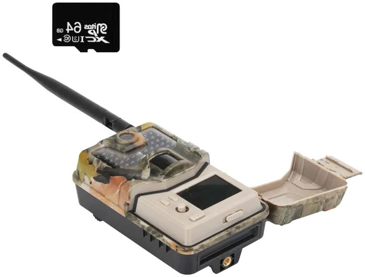 Wildcamera – Trailcamera – Jachtcamera – Beveiligingscamera – Natuurfotocamera – 4G Connectiviteit – 4K Video & Nachtzicht - Toevoegen 64GB