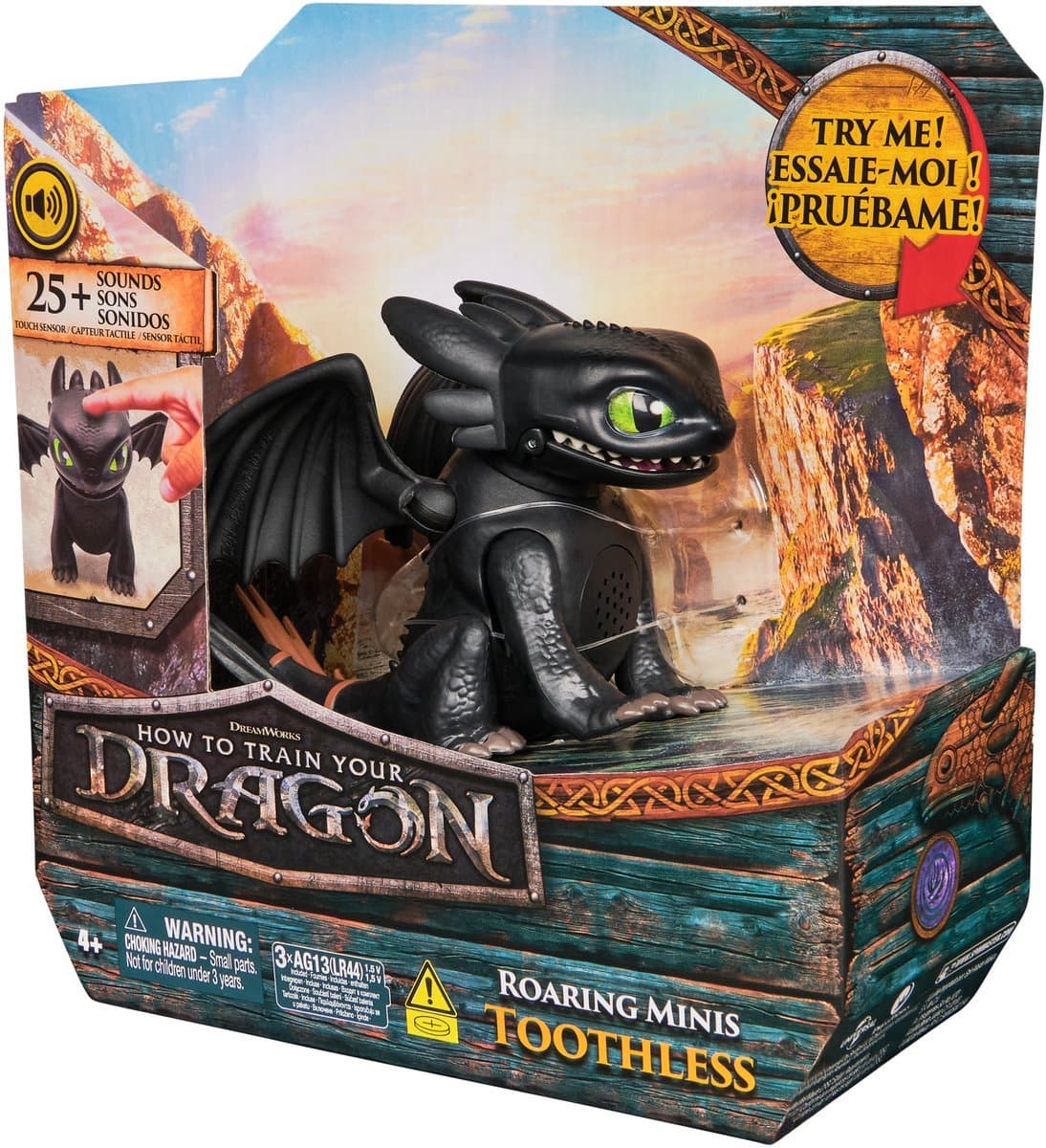 Hoe Tem Je Een Draak mini Tandloos - Actie figuur How to Train Your Dragon Toothless Roaring Mini Interactieve Draak met 25 Geluiden