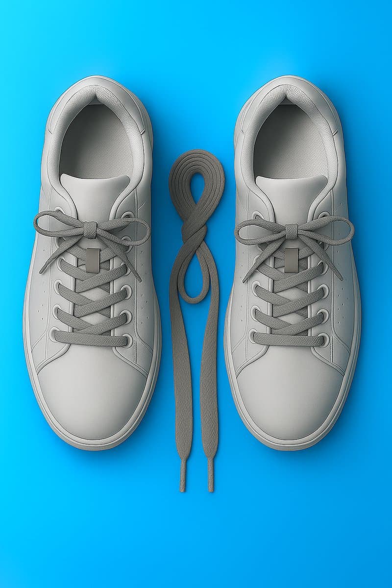 2 paar Grijze Platte Schoenveters 120 cm – Sneakers Veters Duurzaam Stevig Tijdloos en Modern