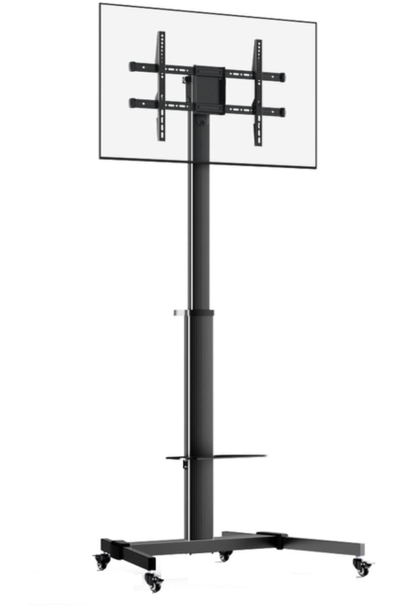 TV standaard extra hoog - TV statief - beurs standaard - verrijdbaar - scherm draaibaar kantelbaar portrait landscape - hoogte verstelbaar tot 200 cm