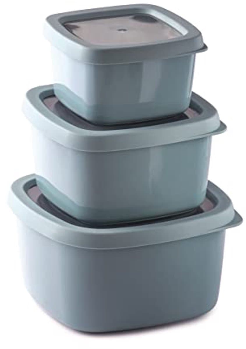 Aromabox Set van 3 Luchtdichte Voedselcontainers - Bewaarboxen voor Koelkast en Vriezer (0,5L, 1L, 1,5L)