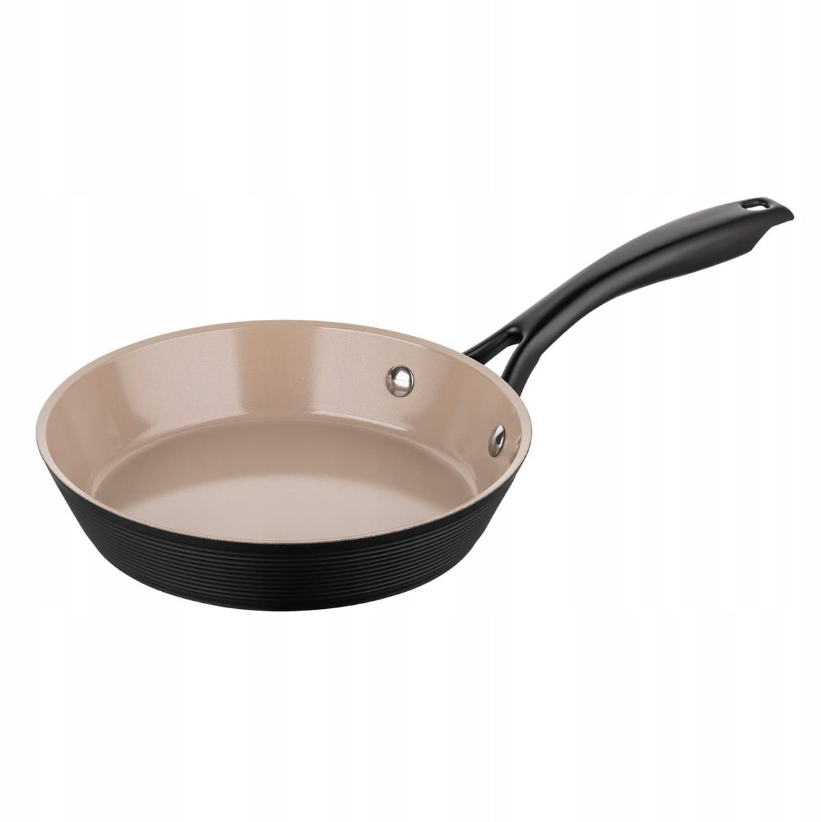 Florina Carina Black Koekenpan – 20 cm – Geschikt voor Gas, Inductie, Elektrisch en Keramisch Fornuis, Ovenbestendig tot 180°C – Aluminium met Keramische Coating – Roestvrijstalen Handgrepen – Zwart en Champagne