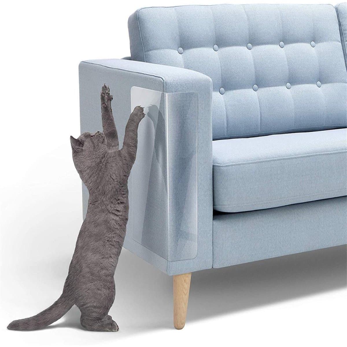 Peysaitr - Meubelbeschermers om te voorkomen dat katten krabben - PVC anti-krab folie - Zelfklevende transparante bescherming - 39x14cm - 4 stuks