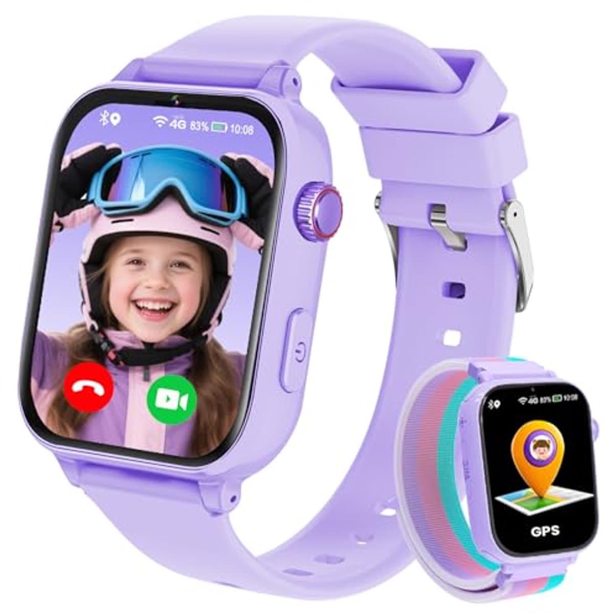 Smartwatch voor Kinderen met GPS en 4G - Communicatie, Activiteiten en Veiligheid voor 4-12 Jaar