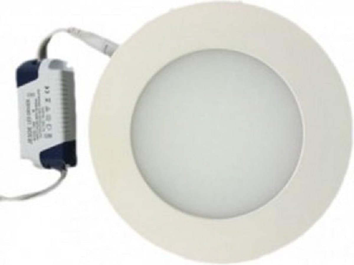 6w Led paneel - Rond - Dimbaar - 6400K - Koud wit