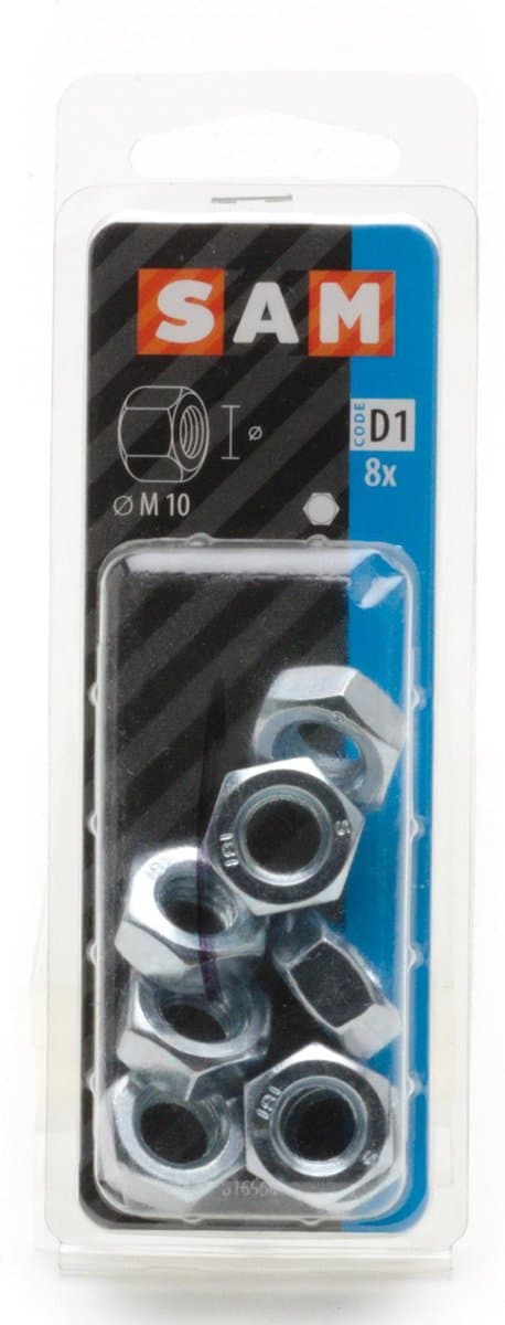 Mack Zeskant Moer 8 stuks M10