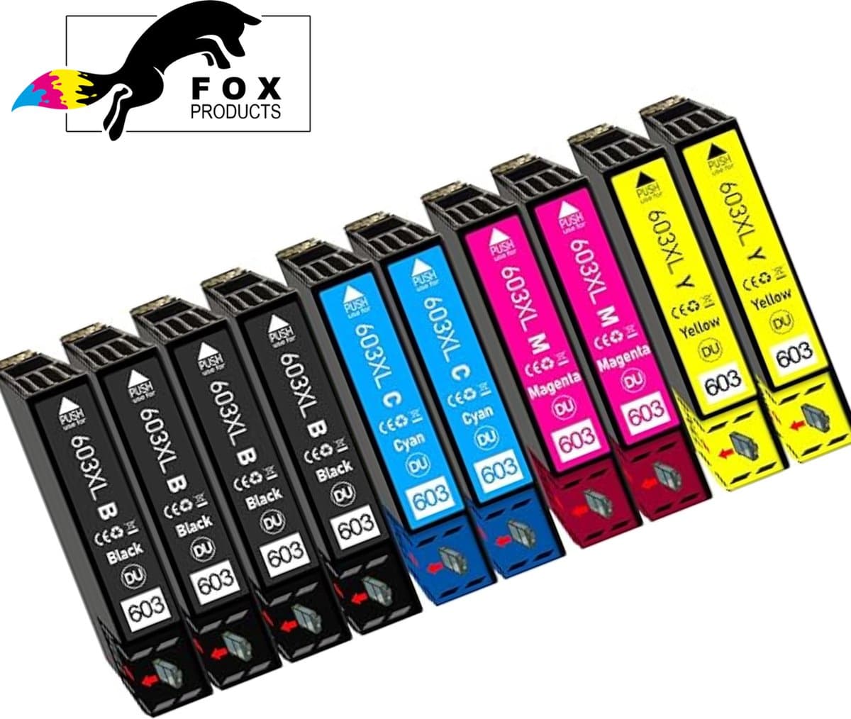 FoxProducts® 603 603XL - cardridge - 10stuks - geschikt voor Epson - XP2100 - XP2105 - XP3100 - XP3105 - XP4100 - XP4105 - Workforce - WF2810DWF - WF2830DWF - WF2835DWF - WF2850DWF