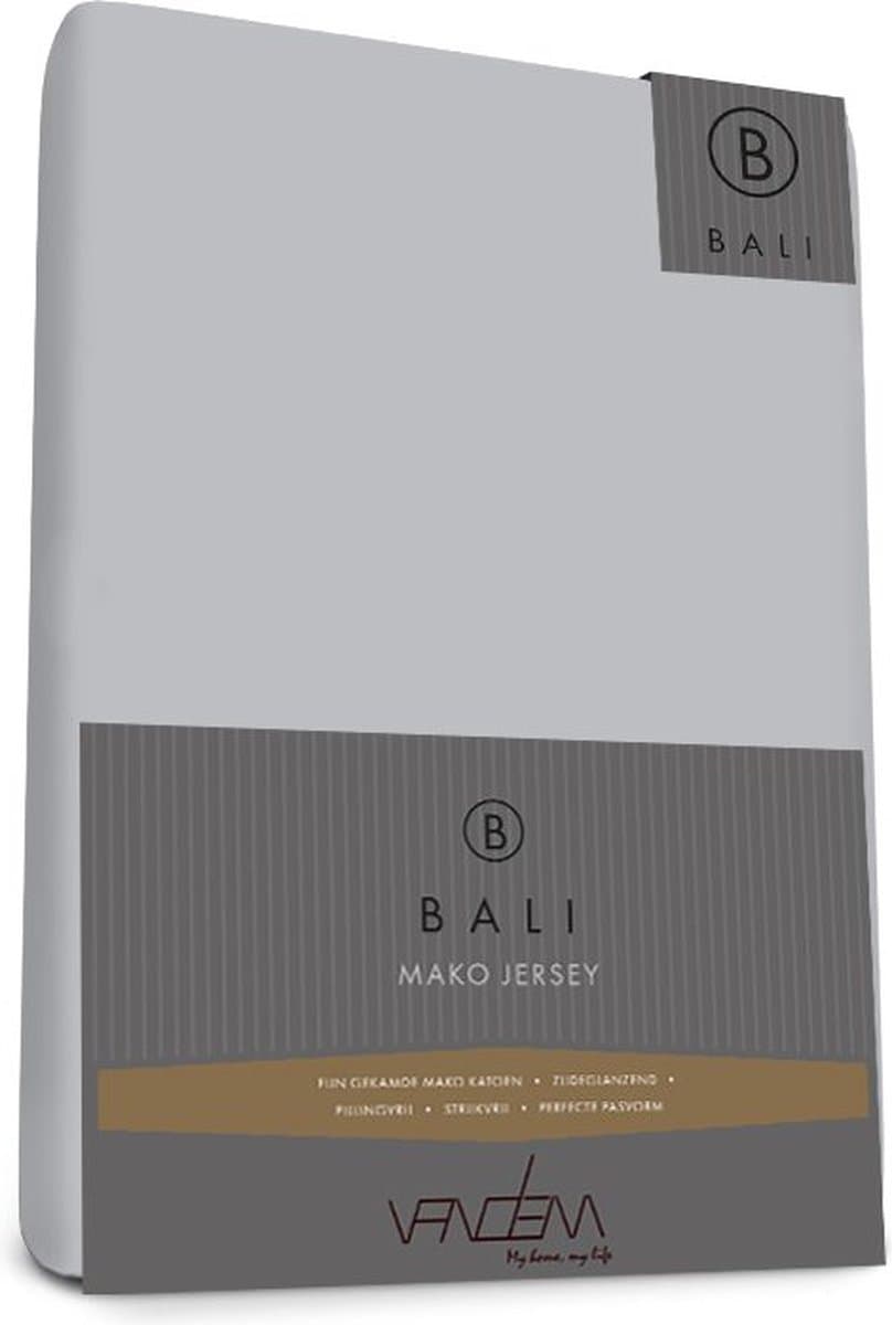Bali - Van Dem - Mako Jersey - Topper Hoeslaken - 80 x 220 cm - zilvergrijs