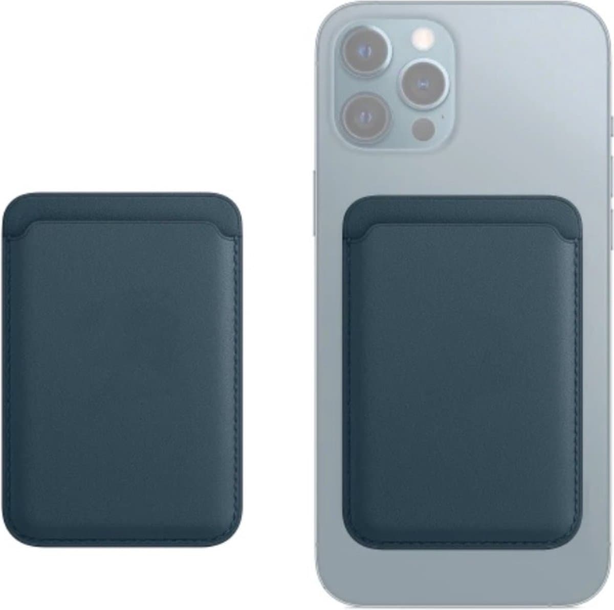 Waeyz - Magnetische Kaarthouder Geschikt Voor iPhone 12/13/14/15/16/17 Pasjeshouder Compatible voor Magsafe - Magnetische Card Holder Portemonnee - Blauw