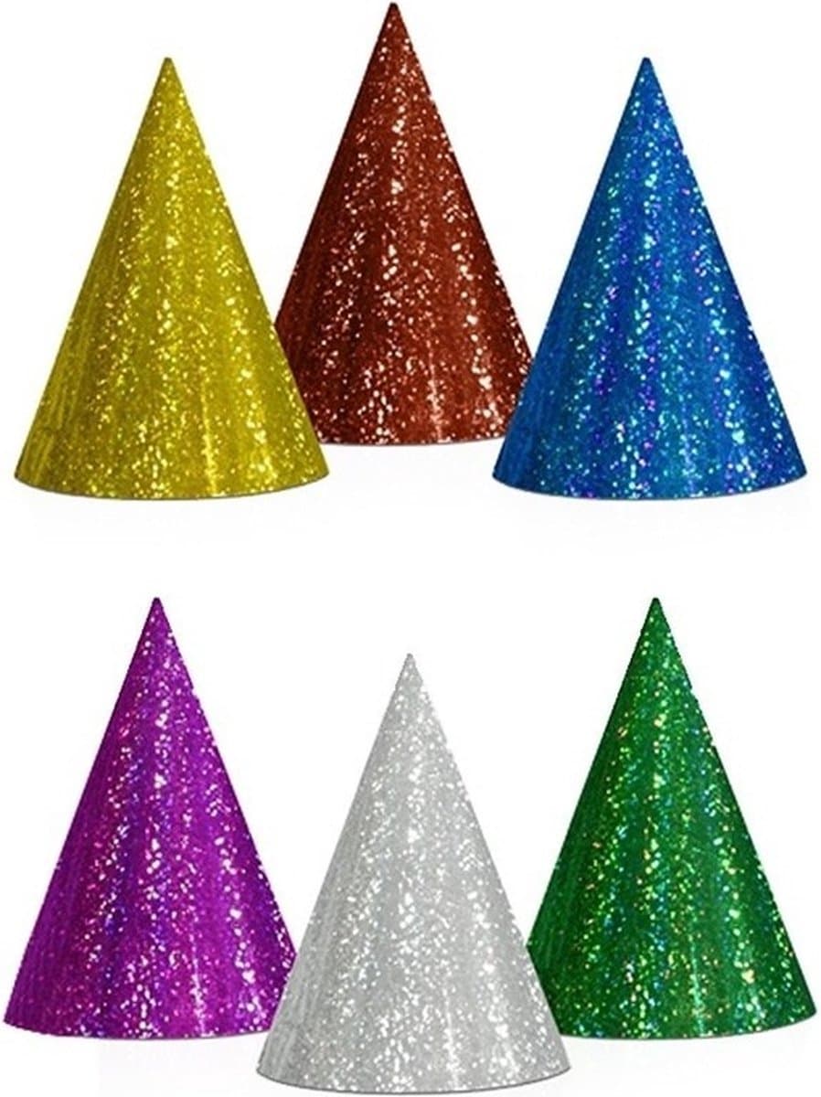 20 x feesthoedjes - assorti kleuren