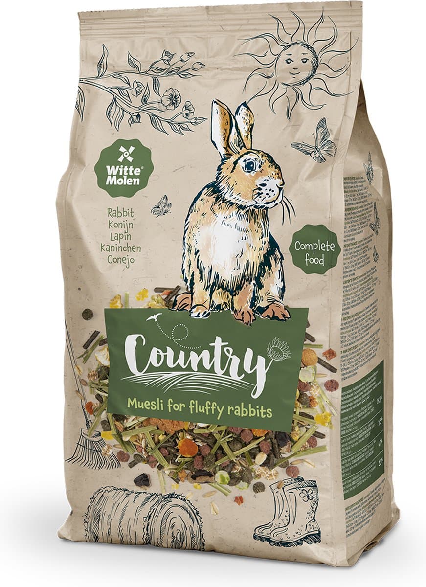 Witte Molen - Knaagdierenvoer - Knaagdier - Country Konijn 2,5kg - 1st