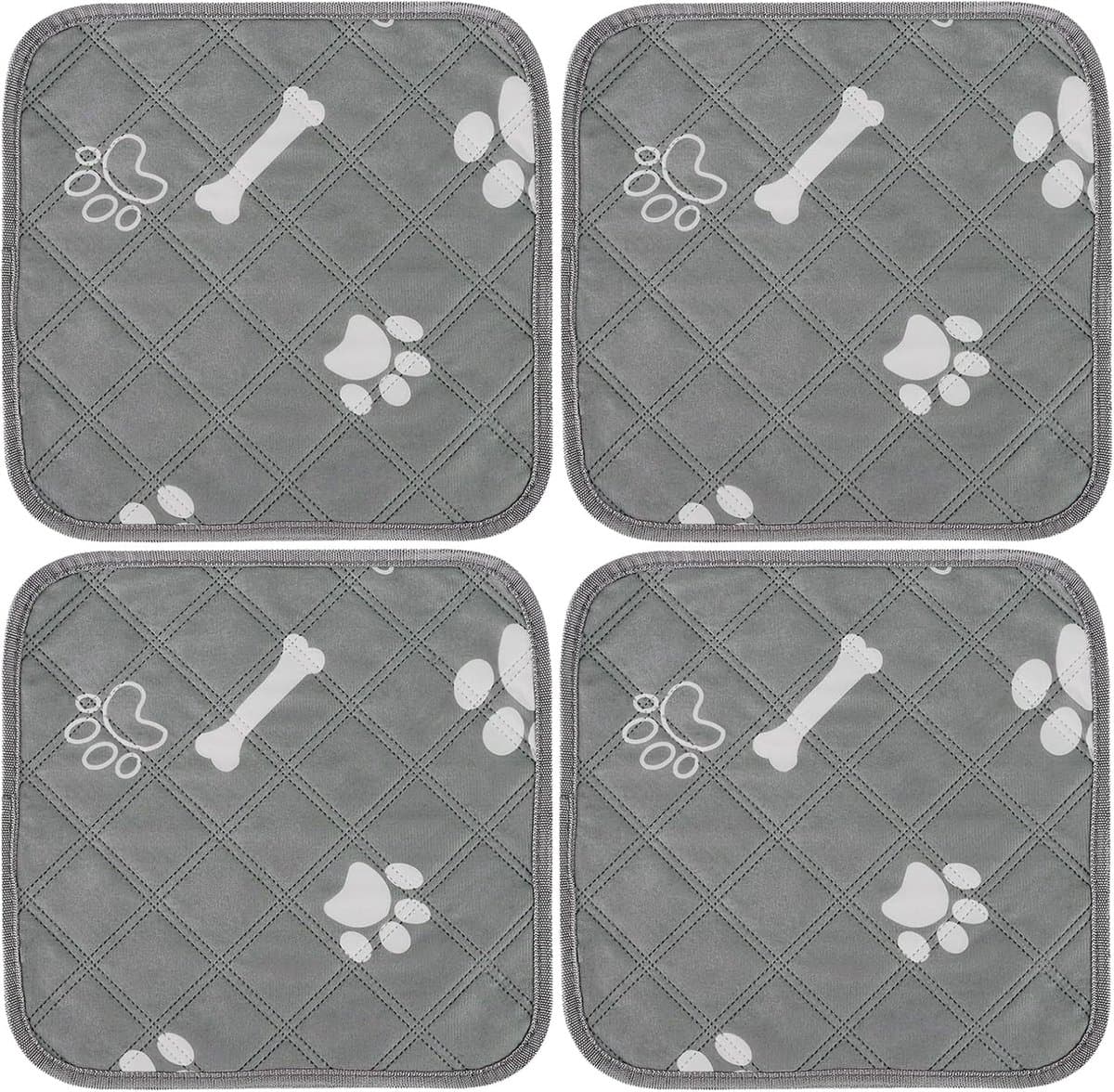 4 stuks herbruikbare PIPI pads, 30 x 30 cm, super absorberende en waterdichte Pipipads cavia's, wasbare matten voor kleine dieren, PIPI onderleggers voor konijnen, hamsters, puppy's (set 1)