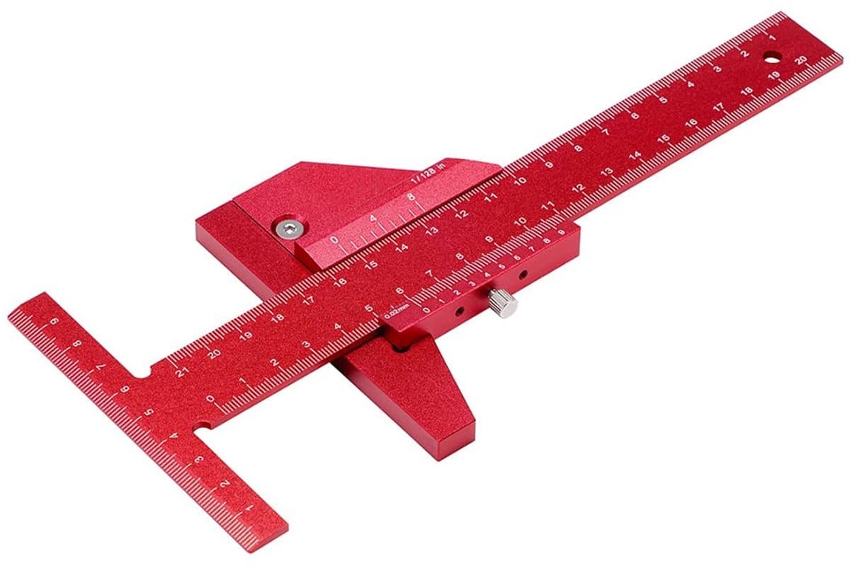 Afscheurgereedschap houtbewerking scribe aluminiumlegering T-liniaal metrisch meetgereedschap