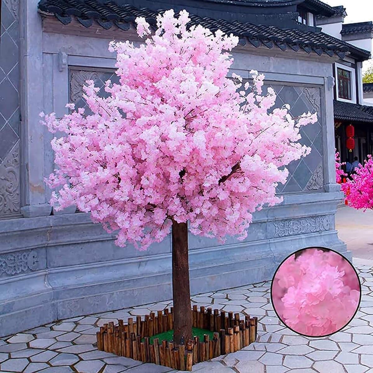 Kunstplanten Kersenbloesem Boom Bruiloft Decor Kersenbloesem Boom Handgemaakte Simulatie Kers voor Binnen/Buiten/Feest/Restaurant,Roze,1.8X1.2M