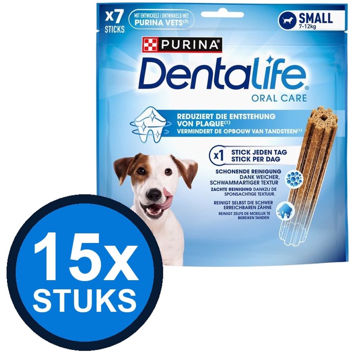 15x Dentalife - Small Hondensnack - Hondenvoer Snacks - 115 g