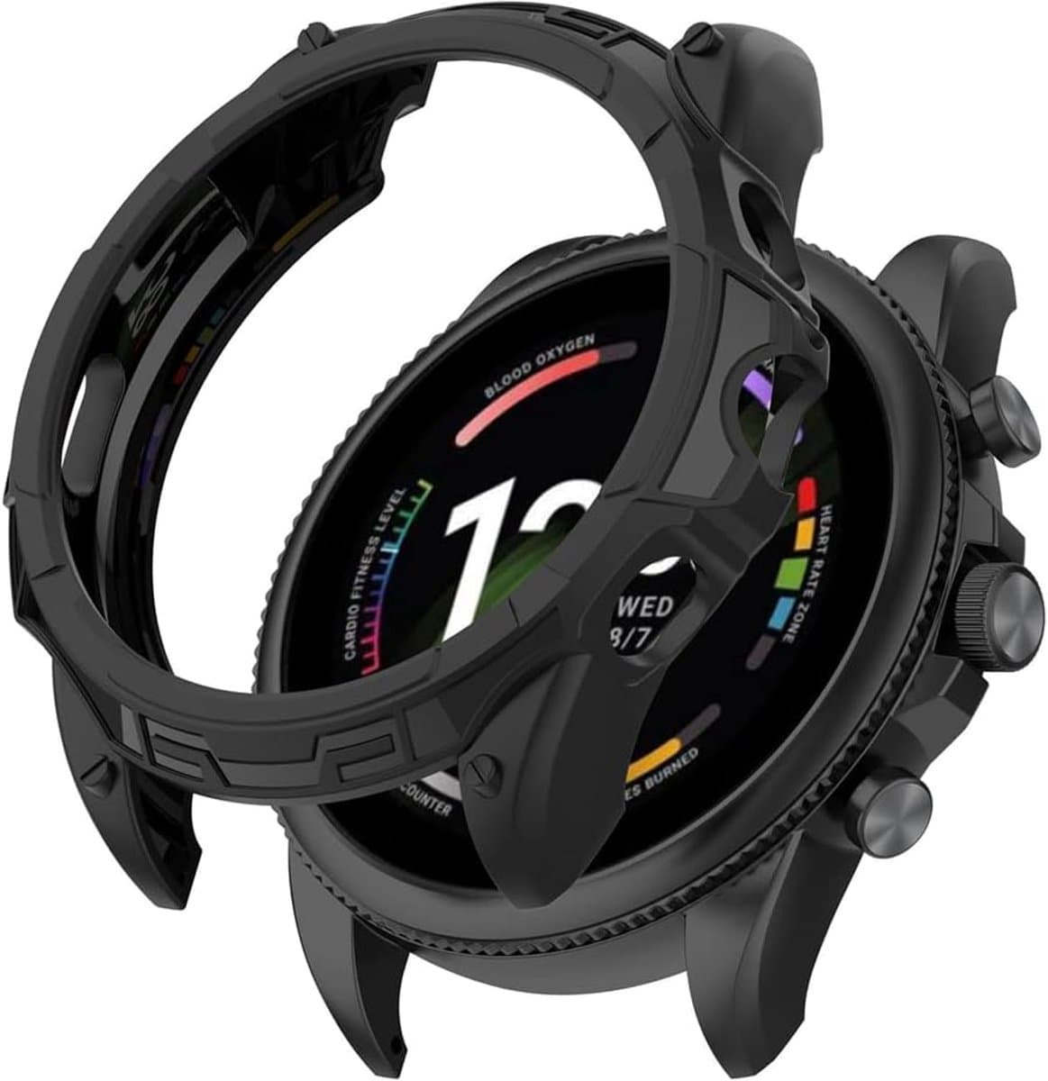Smartwatch Hoesje - Schermbeschermer TPU - Horloge Beschermen - Volledige Dekking - 42/44 mm - Zwart