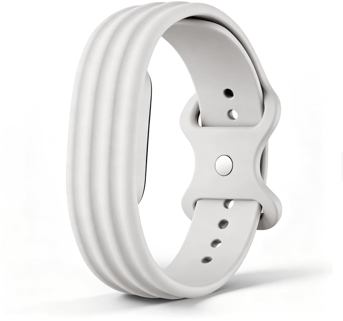 SolidKeus - Sport Siliconen Armband voor Fitbit Air (maat L, zwart)