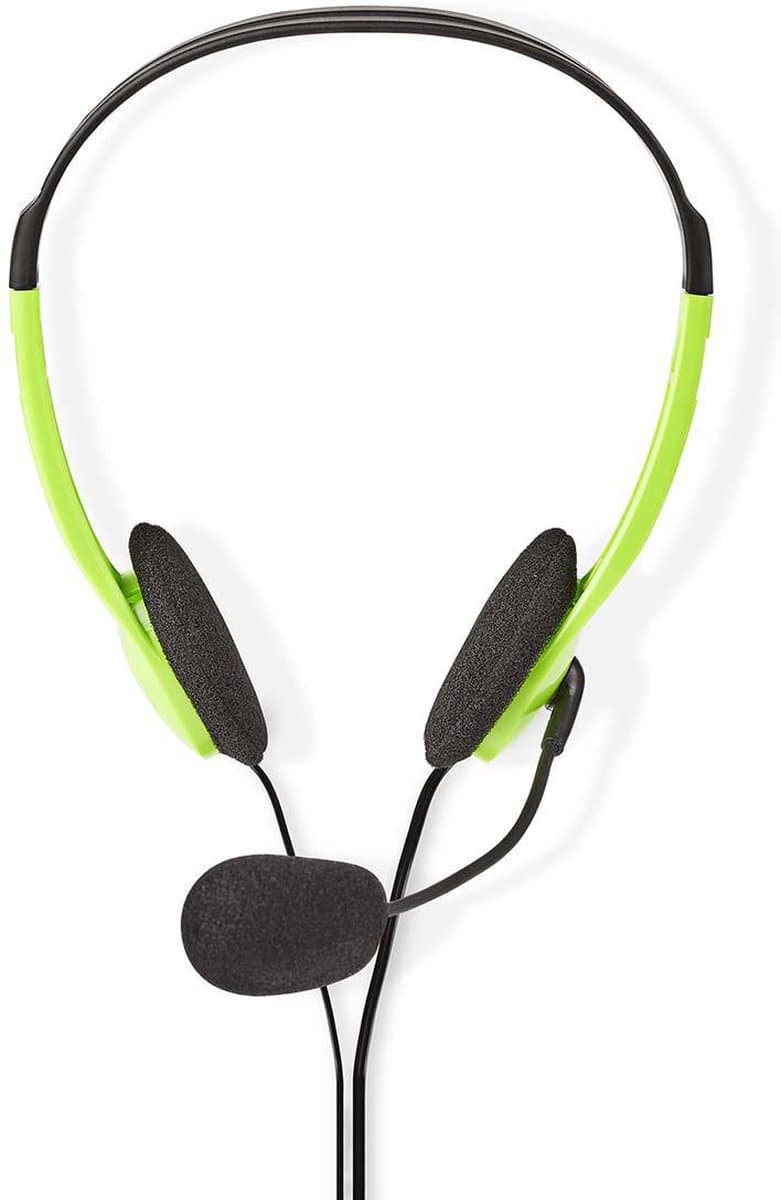 Nedis PC-Headset - On-Ear - Stereo - 2x 3.5 mm - Opvouwbare microfoon - Groen