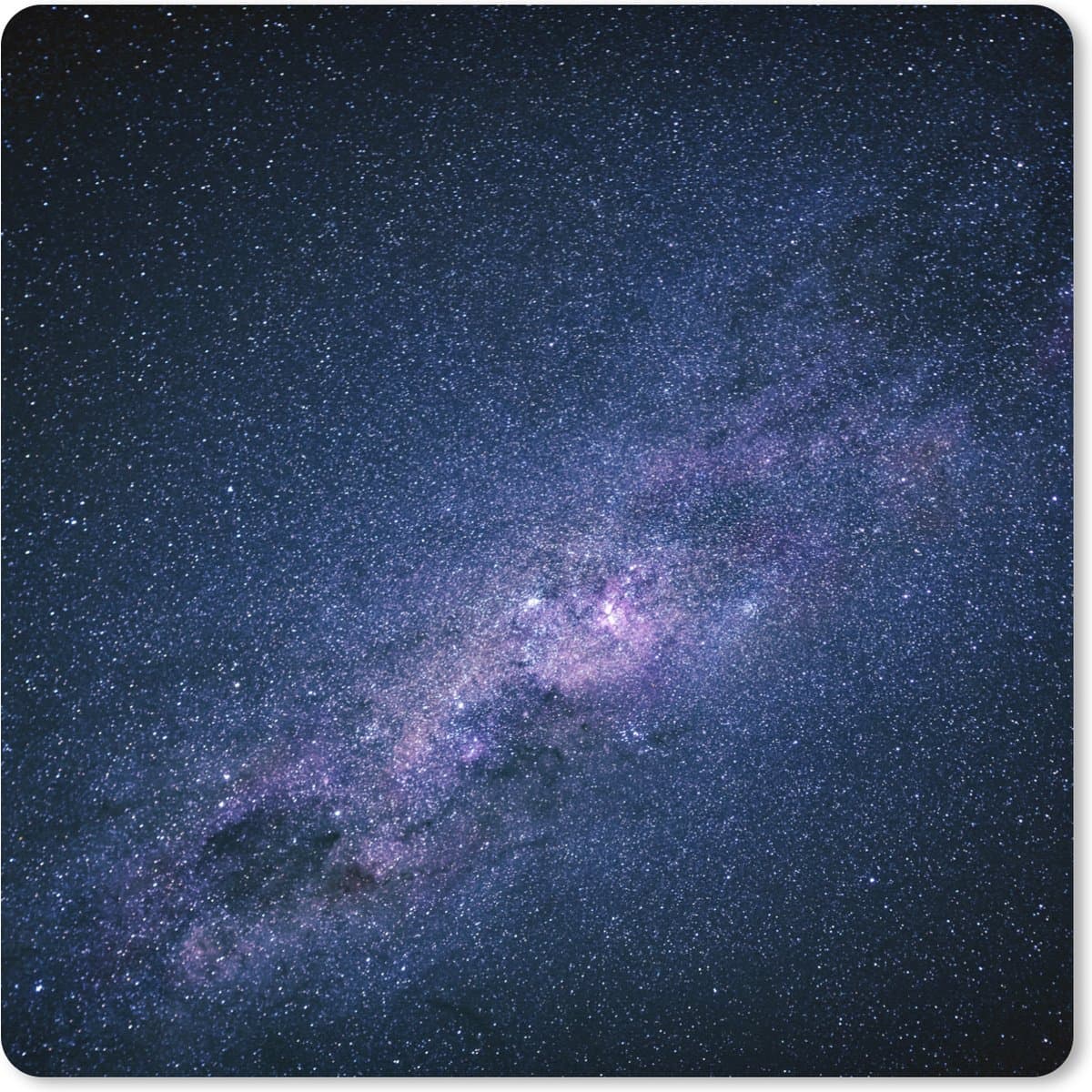 Muismat XXL 40x40 cm - Bureau onderlegger - Bureau mat Melkweg - Sterren - Ruimte - Jongens - Meisjes - Kinderen - Bureaumat - Gaming mousepad xl - Bureaulegger groot - Computer deskmat