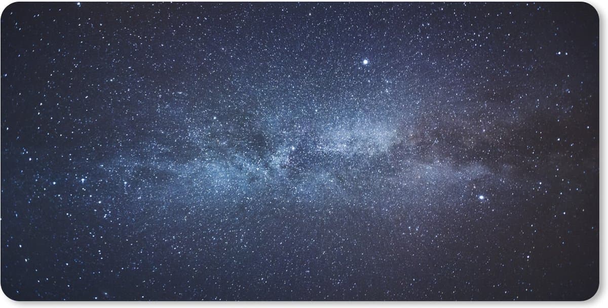 Muismat XXL 80x40 cm - Bureau onderlegger - Bureau mat Melkweg in het zonnestelsel - Bureaumat - Gaming mousepad xl - Bureaulegger groot - Computer deskmat