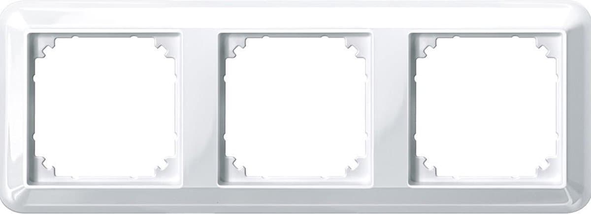 Afdekraam Atelier-M 3V - Kunststof Polarwit - Systeem M - Schneider Electric - 388319