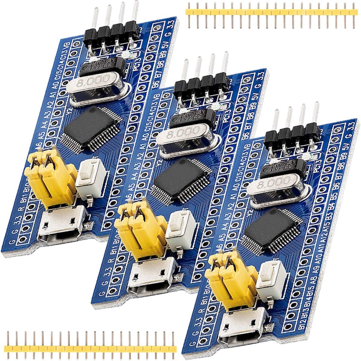 AZDelivery 3 x Blue Pill microcontroller compatibel met STM32 Development Board module met ARM Cortex M3 processor