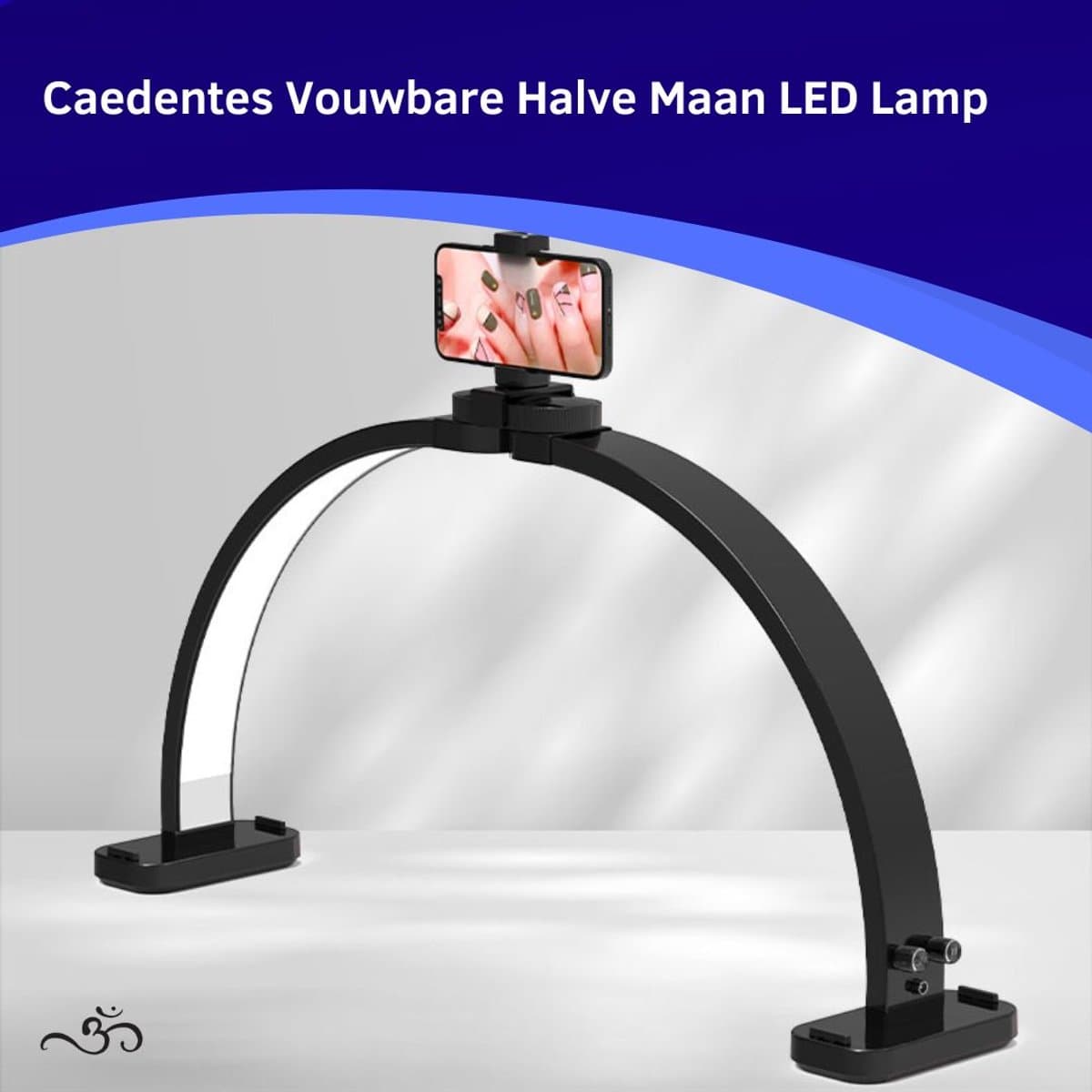 Caedentes Vouwbare Halve Maan LED Lamp – Dimbaar 3000K-6500K – Manicure Lamp – Tafellamp – Beauty – Salon – Wimper & Make-up Werklamp